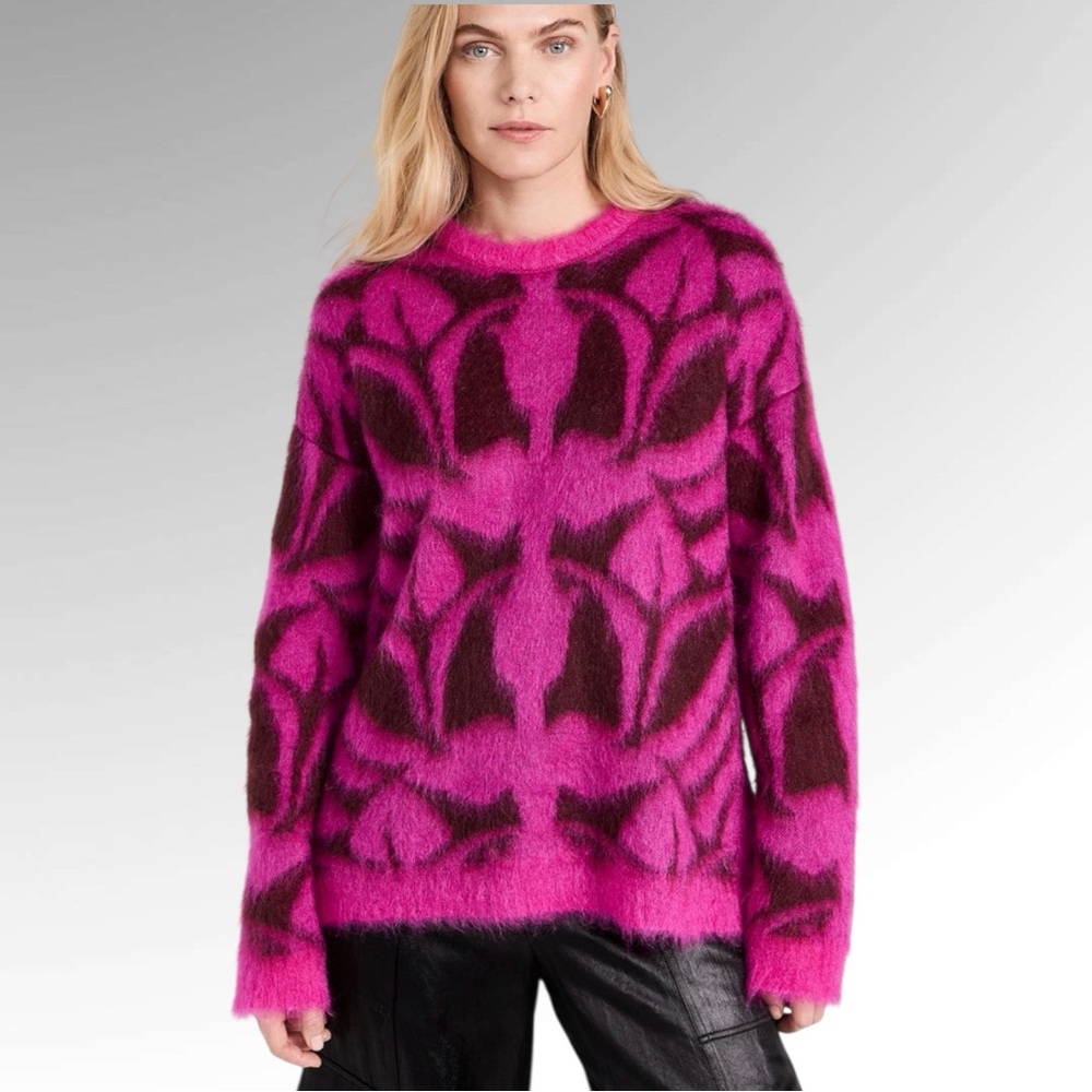 La DoubleJ Camden Jumper Bordeaux Fuchsia - Picture 4 of 12